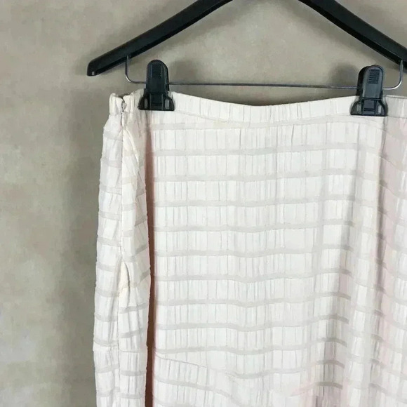 ALFANI Seashell Pink Textured Illusion Asymmetrical Hem Skirt NEW Size 14 - Picture 6 of 11